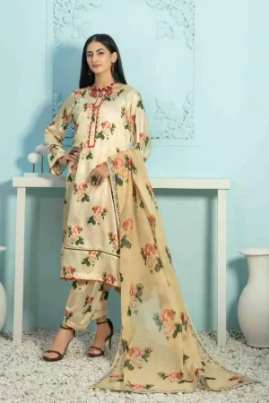 Tehreem by Tawakkal Unstitched 3 Piece Silk Digital Printed Collection'2022-T-7867