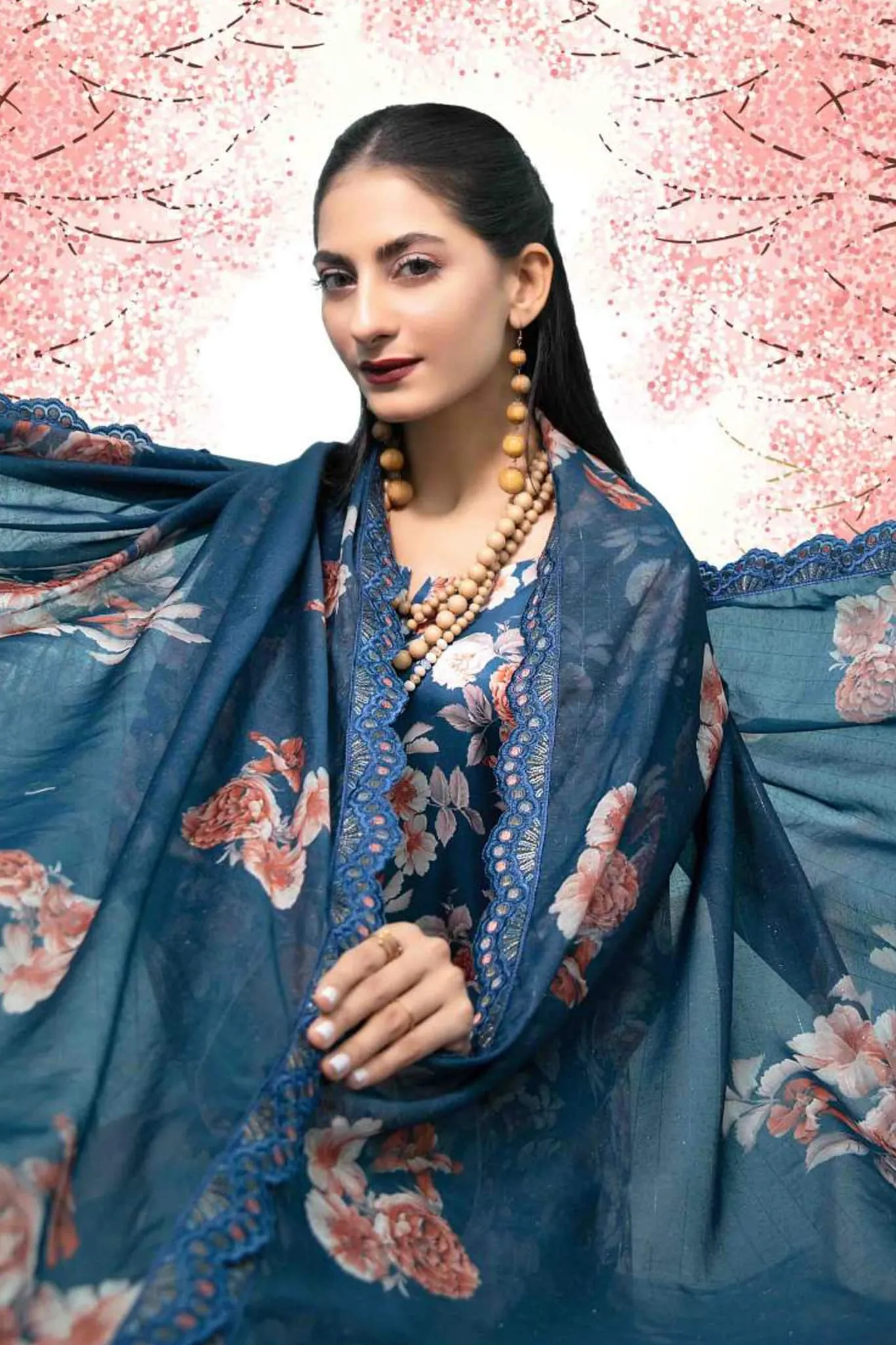 Tehreem by Tawakkal Unstitched 3 Piece Silk Digital Printed Collection'2022-T-7874