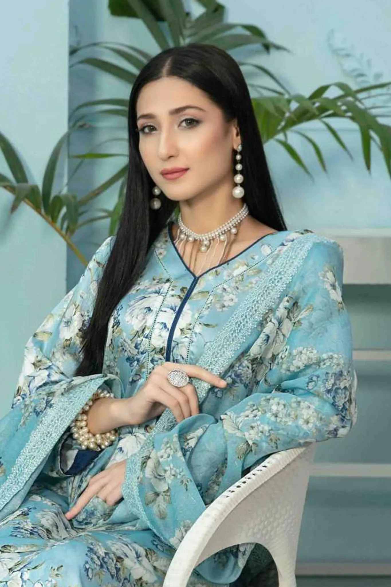 Tehreem by Tawakkal Unstitched 3 Piece Silk Digital Printed Collection'2022-T-7880