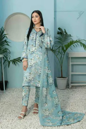 Tehreem by Tawakkal Unstitched 3 Piece Silk Digital Printed Collection'2022-T-7880
