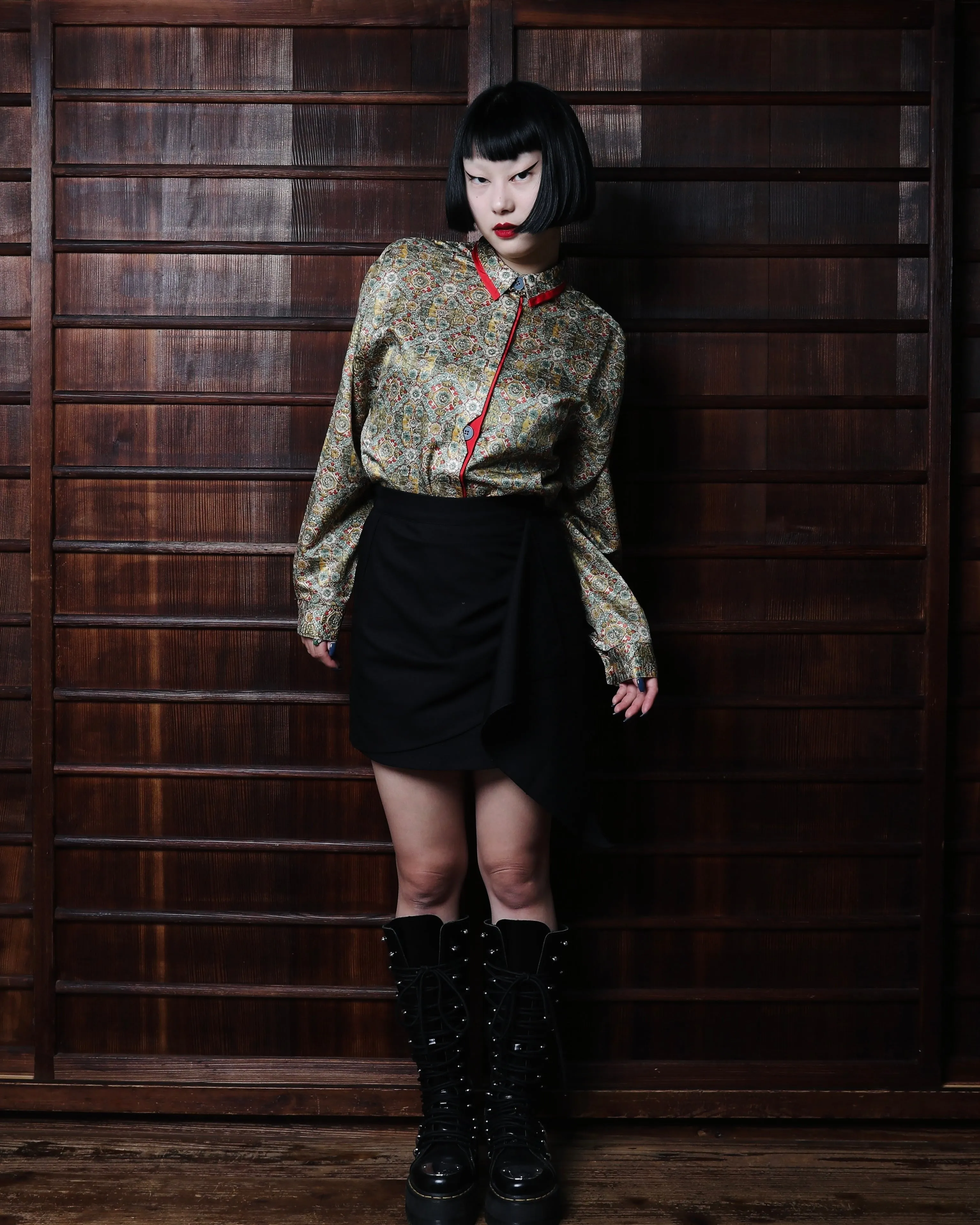 UPCYCLED KIMONO SHIRT・KARAHANA 唐花
