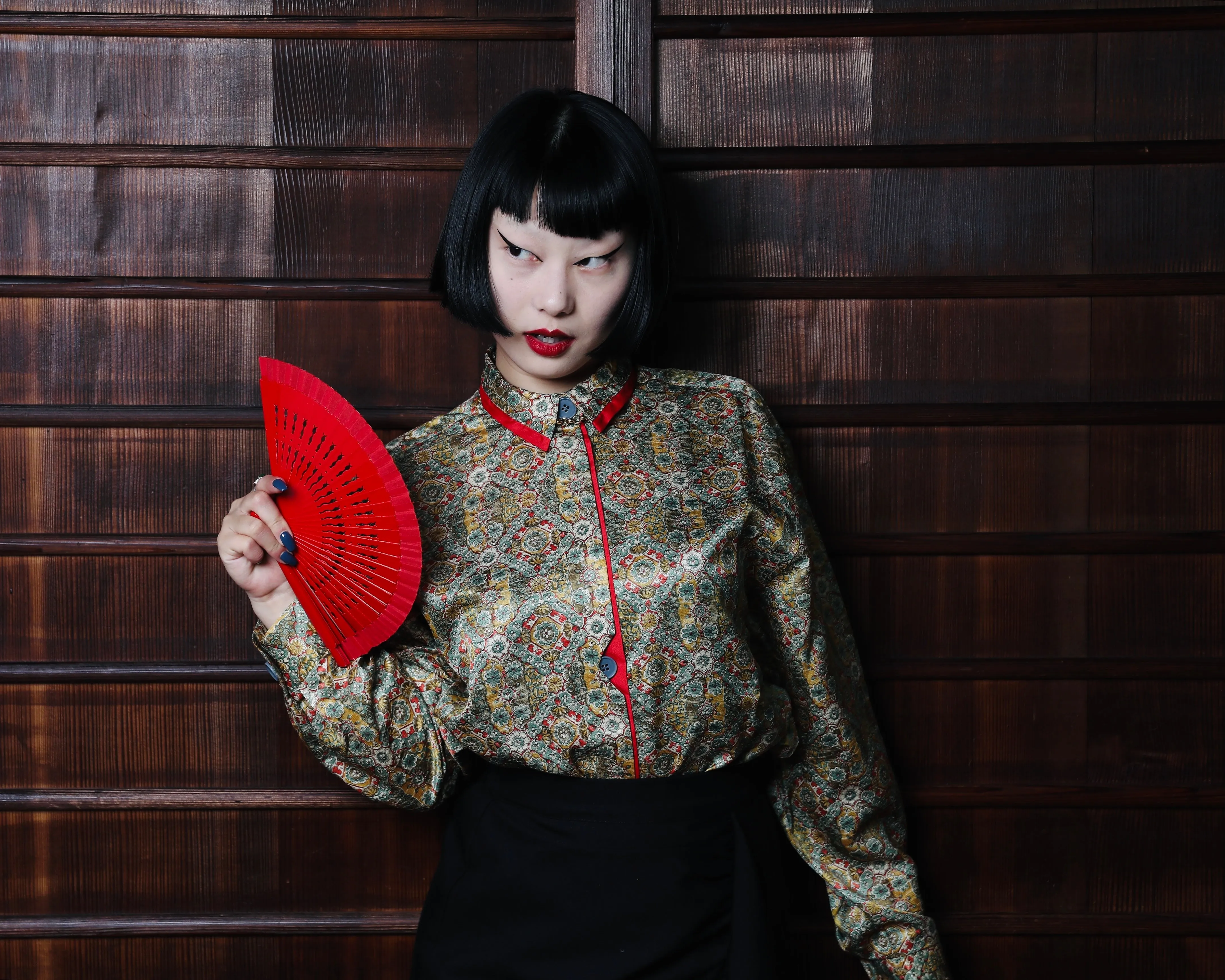 UPCYCLED KIMONO SHIRT・KARAHANA 唐花