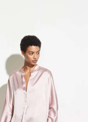 VINCE- Band Collar Blouse Light Lilac